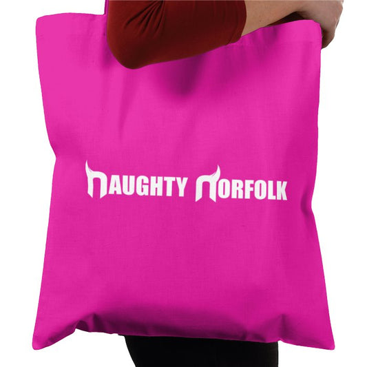 Naughty Norfolk Logo **Helping Others Tote Bag - Pink**