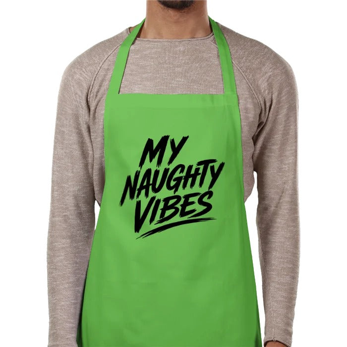 My Naughty Vibes Organic Apron - Slogan Logo