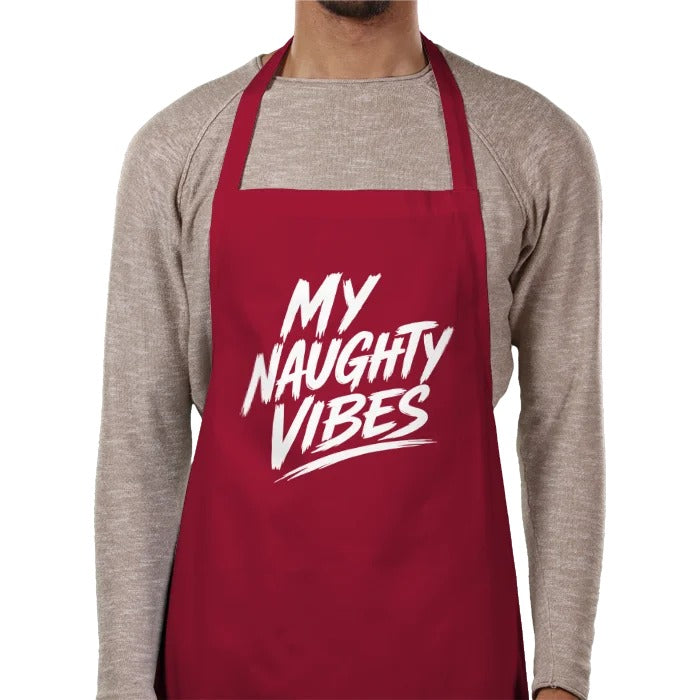 My Naughty Vibes Organic Apron - Slogan Logo