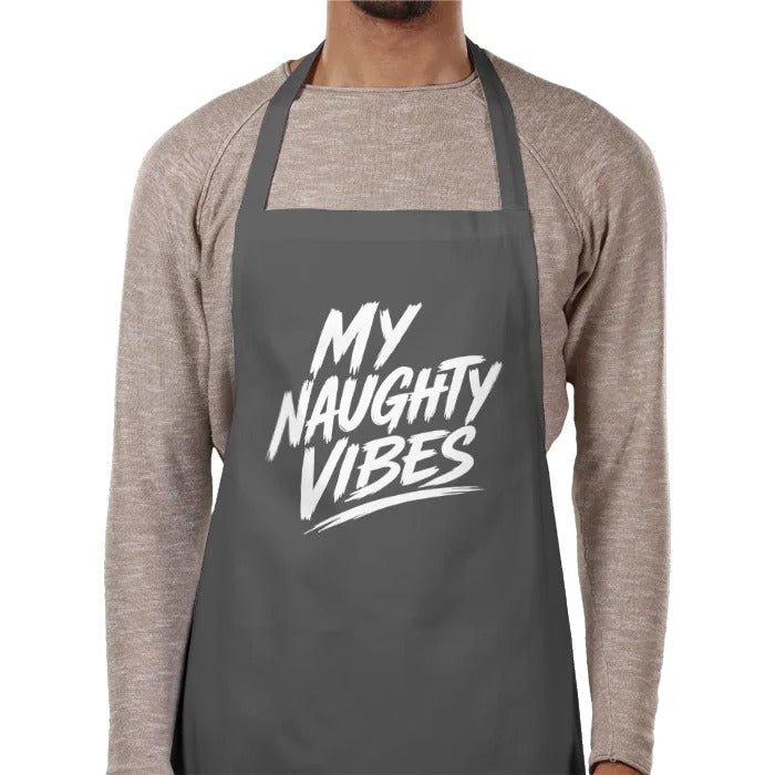 My Naughty Vibes Organic Apron - Slogan Logo
