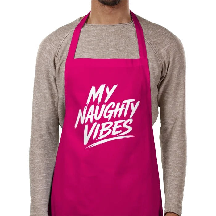 My Naughty Vibes Organic Apron - Slogan Logo