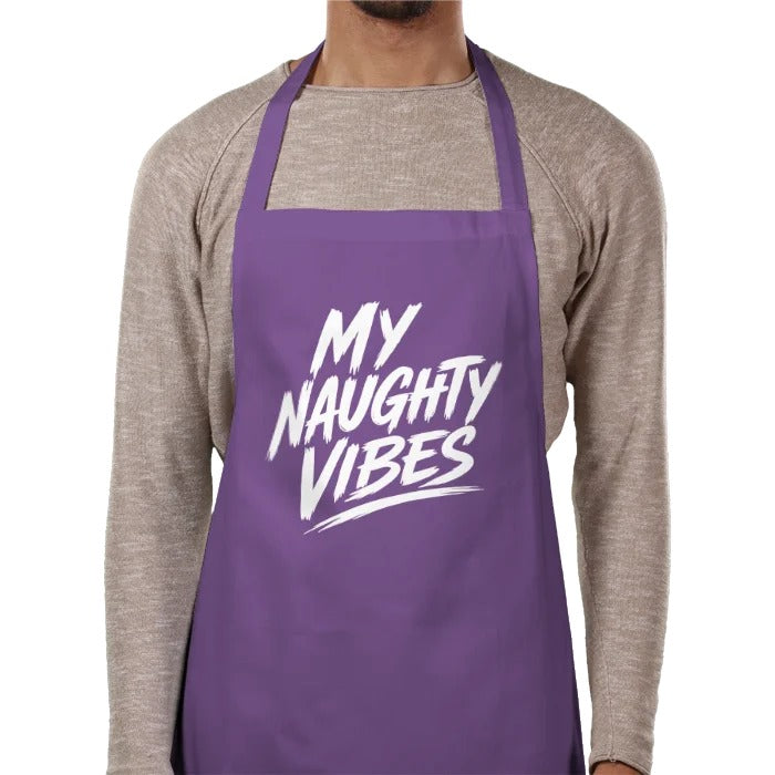 My Naughty Vibes Organic Apron - Slogan Logo