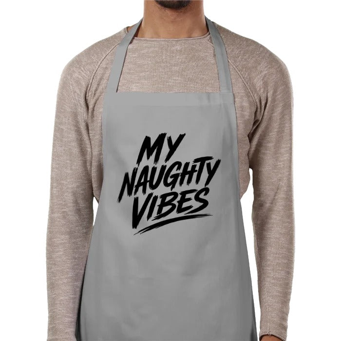 My Naughty Vibes Organic Apron - Slogan Logo