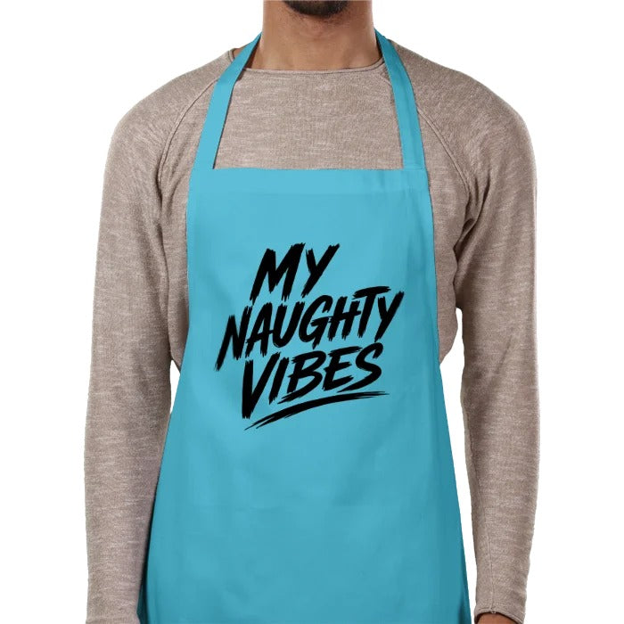 My Naughty Vibes Organic Apron - Slogan Logo