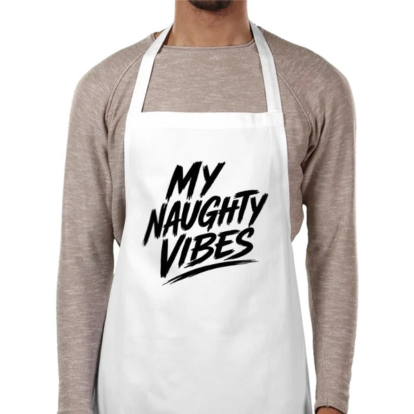 My Naughty Vibes Organic Apron - Slogan Logo