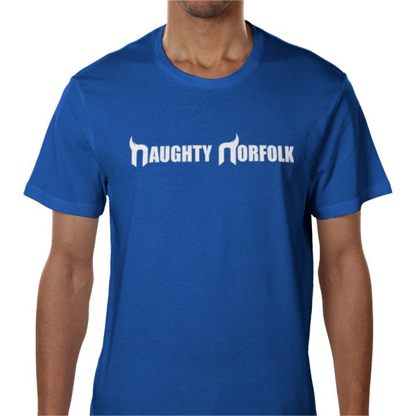 Naughty Norfolk Logo **Helping Others T-Shirt - Blue**