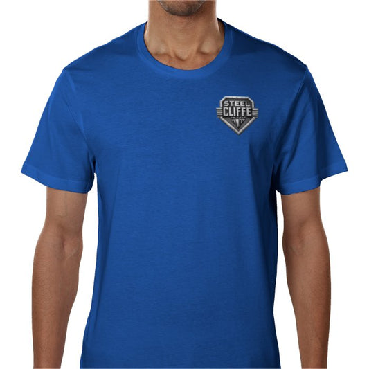 Steel Cliffe Logo **Helping Others T-Shirt - Blue**